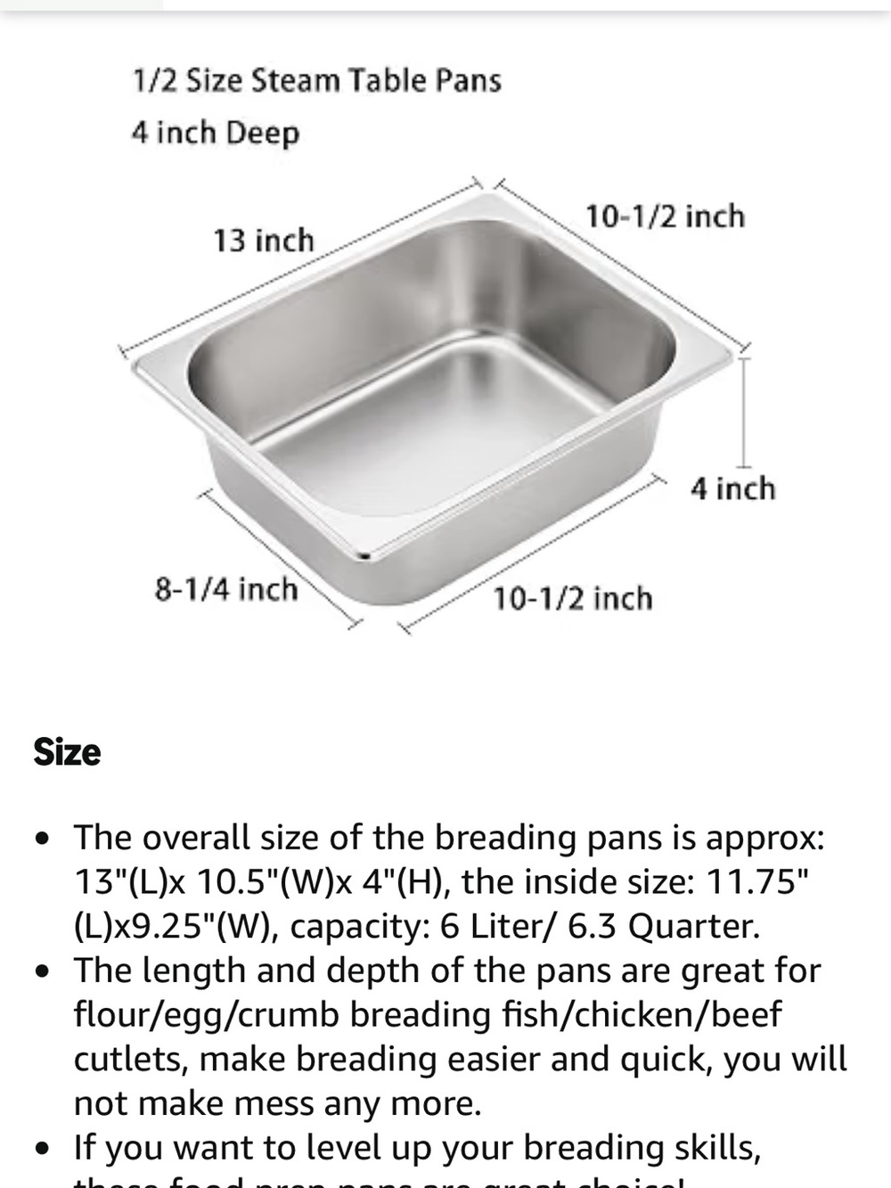 SET OF 2 Stainless Steel Half Size Hotel Catering Pans - Picture 10 of 13